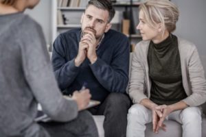 Couple in family therapy