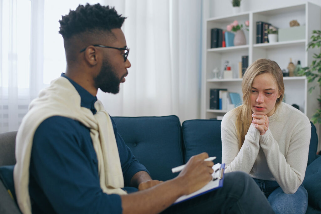 a patient talks in a therapy session while learning how can individual therapy help