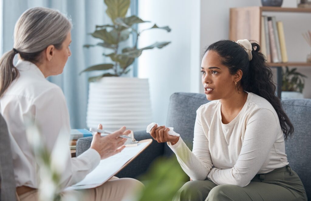 One-on-one counseling for women in recovery